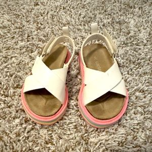 Carter’s Toddler Sandals - Girls - Size 5 - White with Multi Color Sole